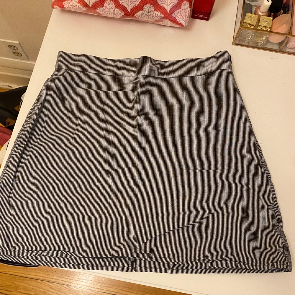 Blue and White Striped Urban Miniskirt